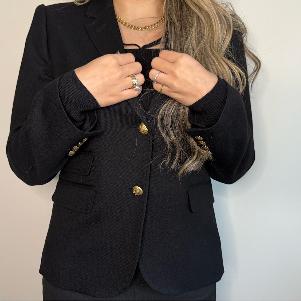 J crew Schoolboy black blazer - Picture 3 of 8